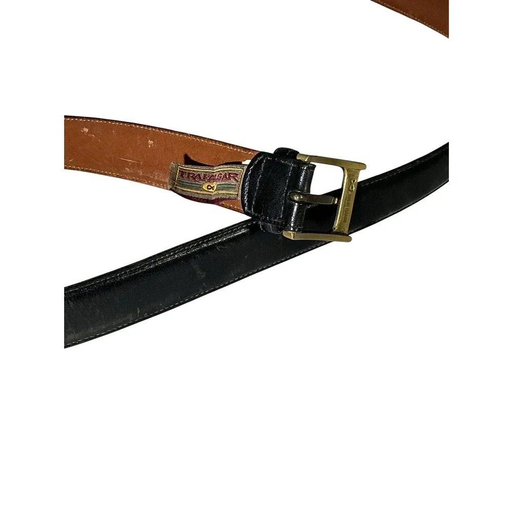 Trafalgar Black Leather Belt 42